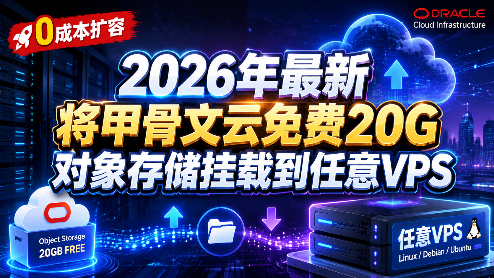 《2026年最新》将甲骨文云免费20G对象存储挂载到任意VPS